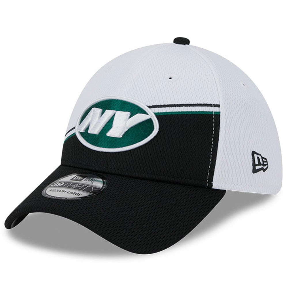 New York Jets New Era 2023 Sideline 39THIRTY Flex Hat - White/Black sale