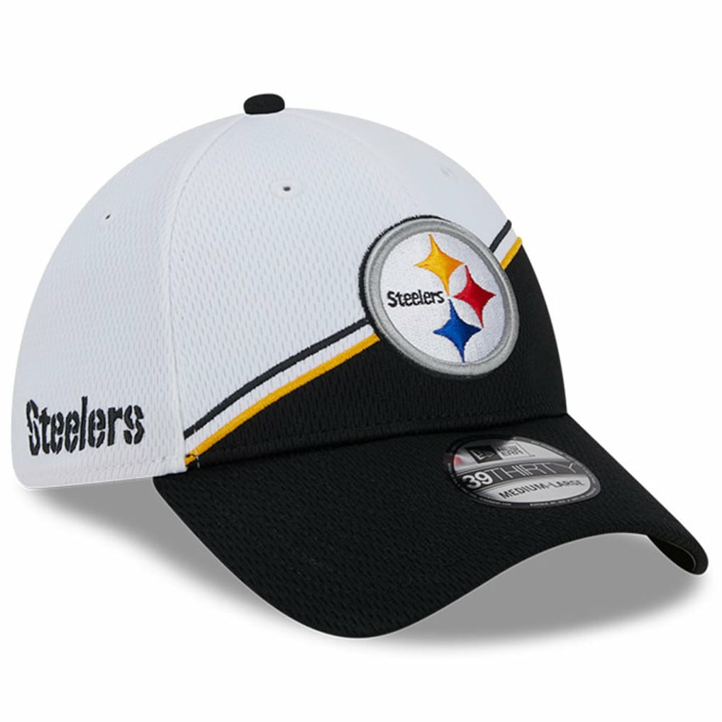 Pittsburgh Steelers New Era 2023 Sideline 39THIRTY Flex Hat - White/Black outlet