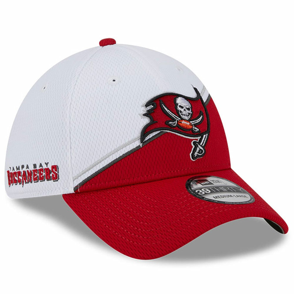 Tampa Bay Buccaneers New Era 2023 Sideline 39THIRTY Flex Hat - White/Red cheap
