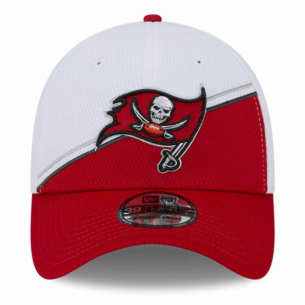 Tampa Bay Buccaneers New Era 2023 Sideline 39THIRTY Flex Hat - White/Red cheap