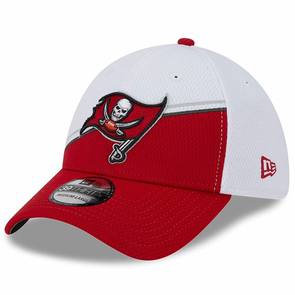 Tampa Bay Buccaneers New Era 2023 Sideline 39THIRTY Flex Hat - White/Red cheap