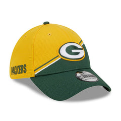 Green Bay Packers New Era 2023 Sideline 39THIRTY Flex Hat - Gold/Green on sale