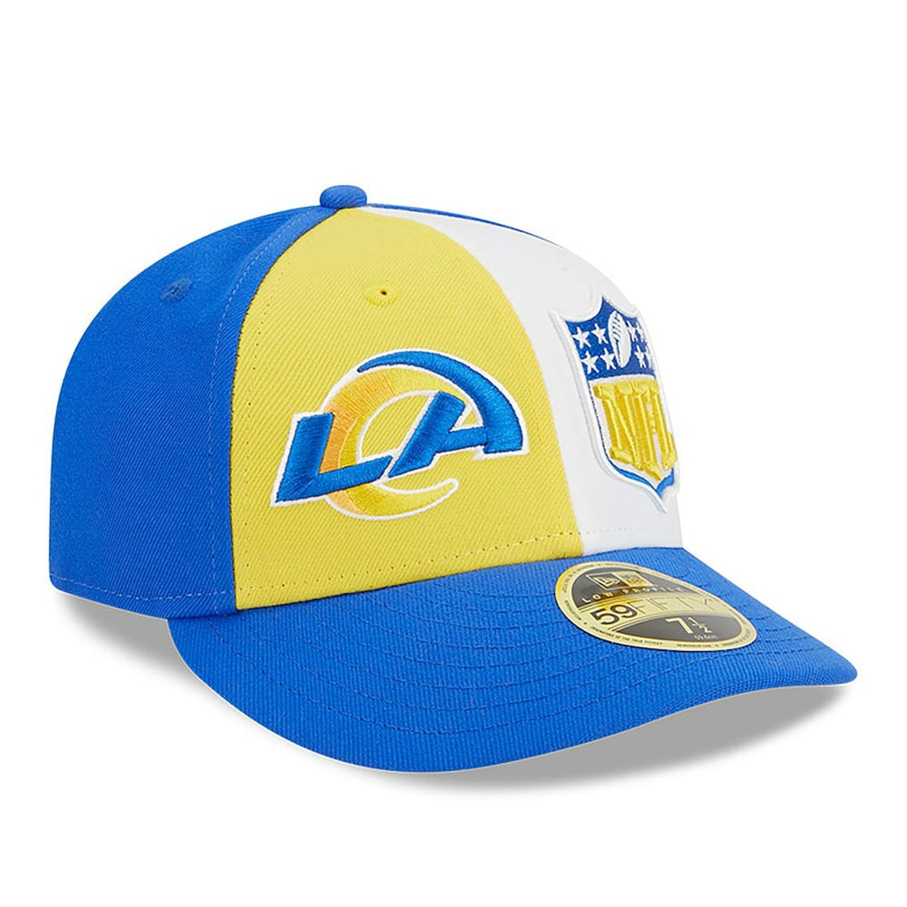 Los Angeles Rams New Era 2023 Sideline Low Profile 59FIFTY Fitted Hat - Yellow/Royal online