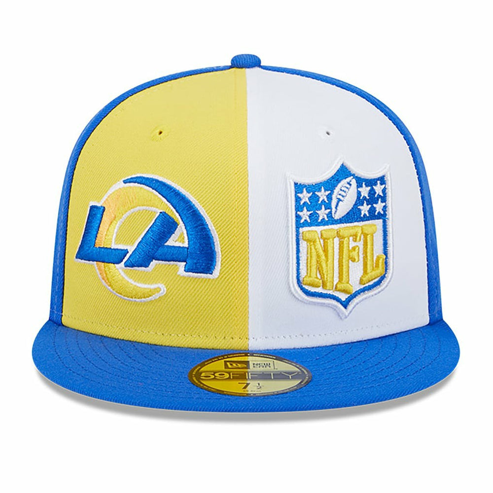 Los Angeles Rams New Era 2023 Sideline 59FIFTY Fitted Hat - Gold/Royal discount