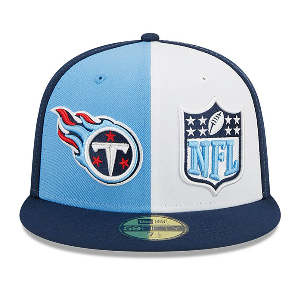 Tennessee Titans New Era 2023 Sideline 59FIFTY Fitted Hat - Light Blue/Navy discount