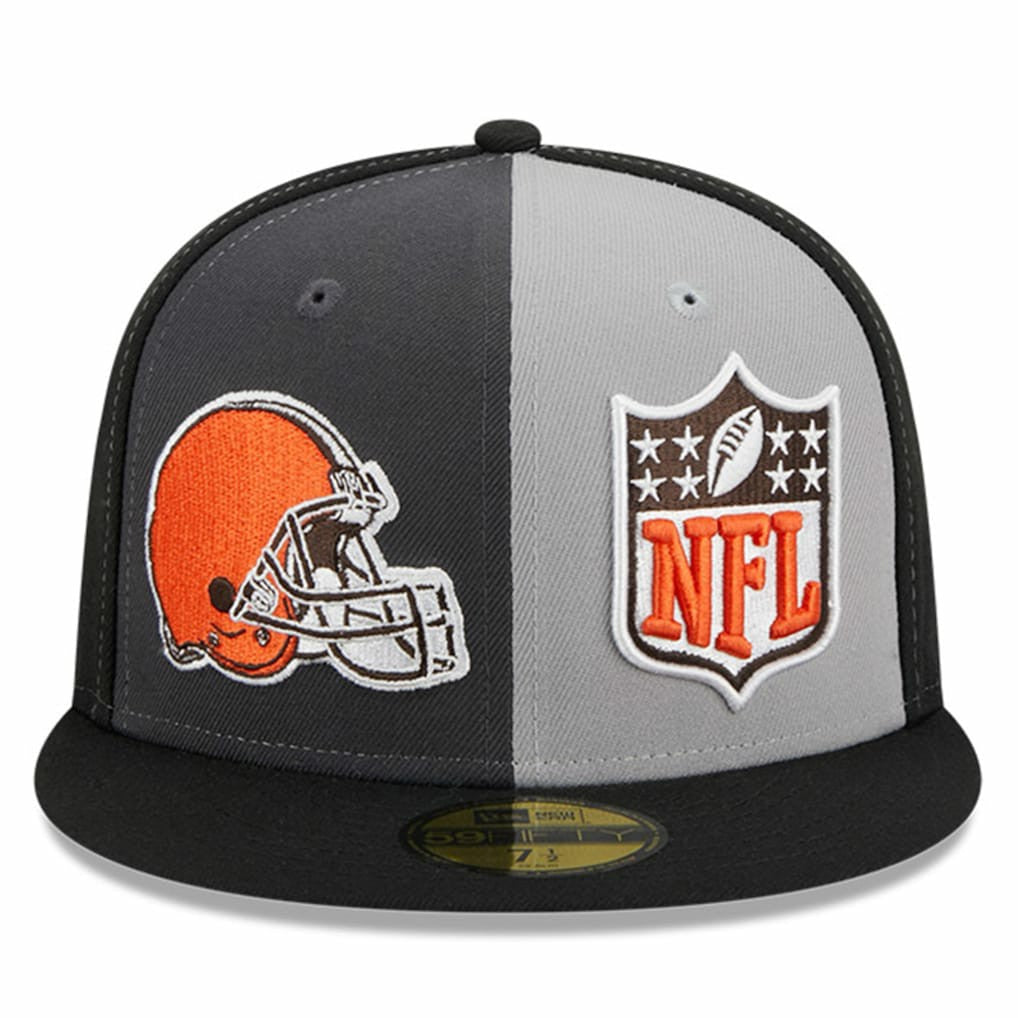 Cleveland Browns New Era 2023 Sideline 59FIFTY Fitted Hat - Gray/Black sale