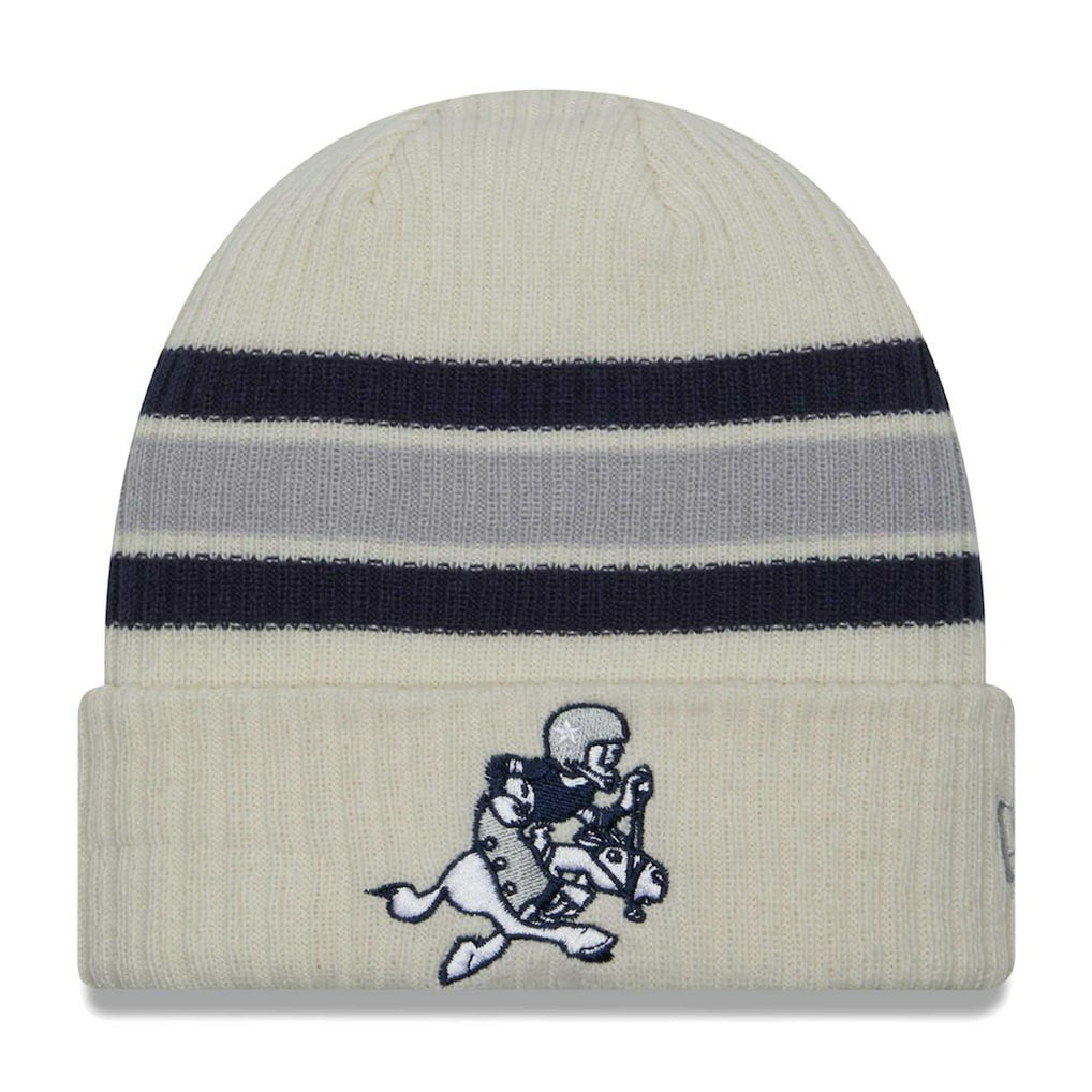 Dallas Cowboys New Era Vintage Cuffed Knit Hat - Cream cheap