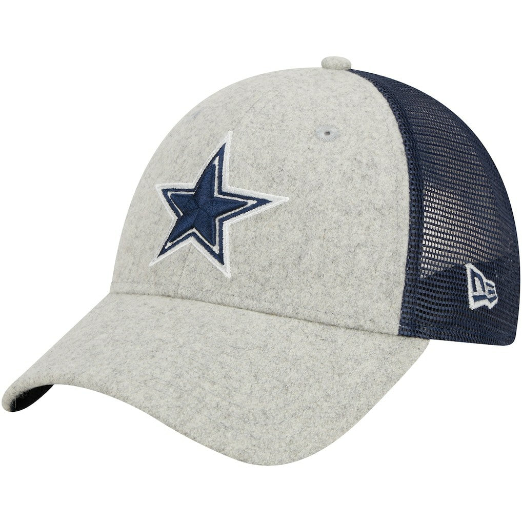 Dallas Cowboys New Era Pop Trucker 9FORTY Adjustable Hat - Heather Gray/Navy cheap