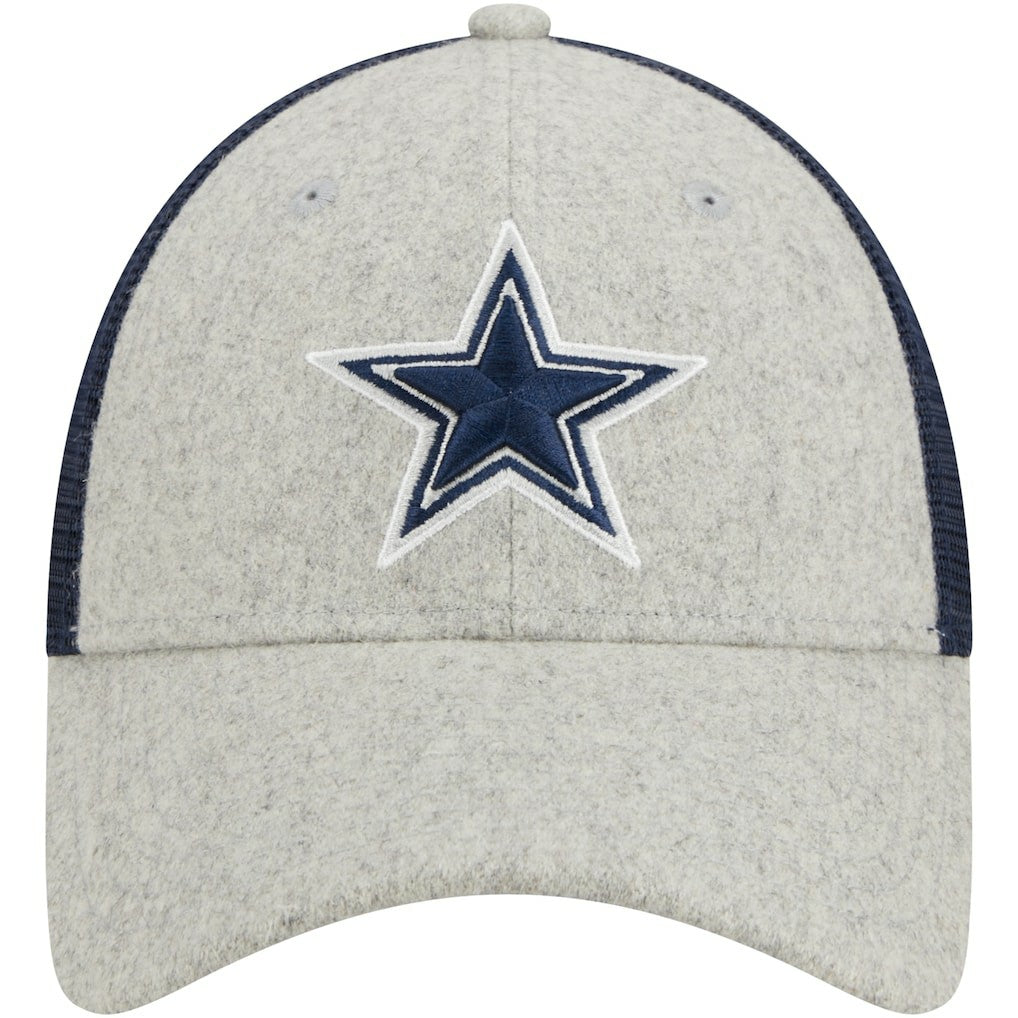Dallas Cowboys New Era Pop Trucker 9FORTY Adjustable Hat - Heather Gray/Navy cheap