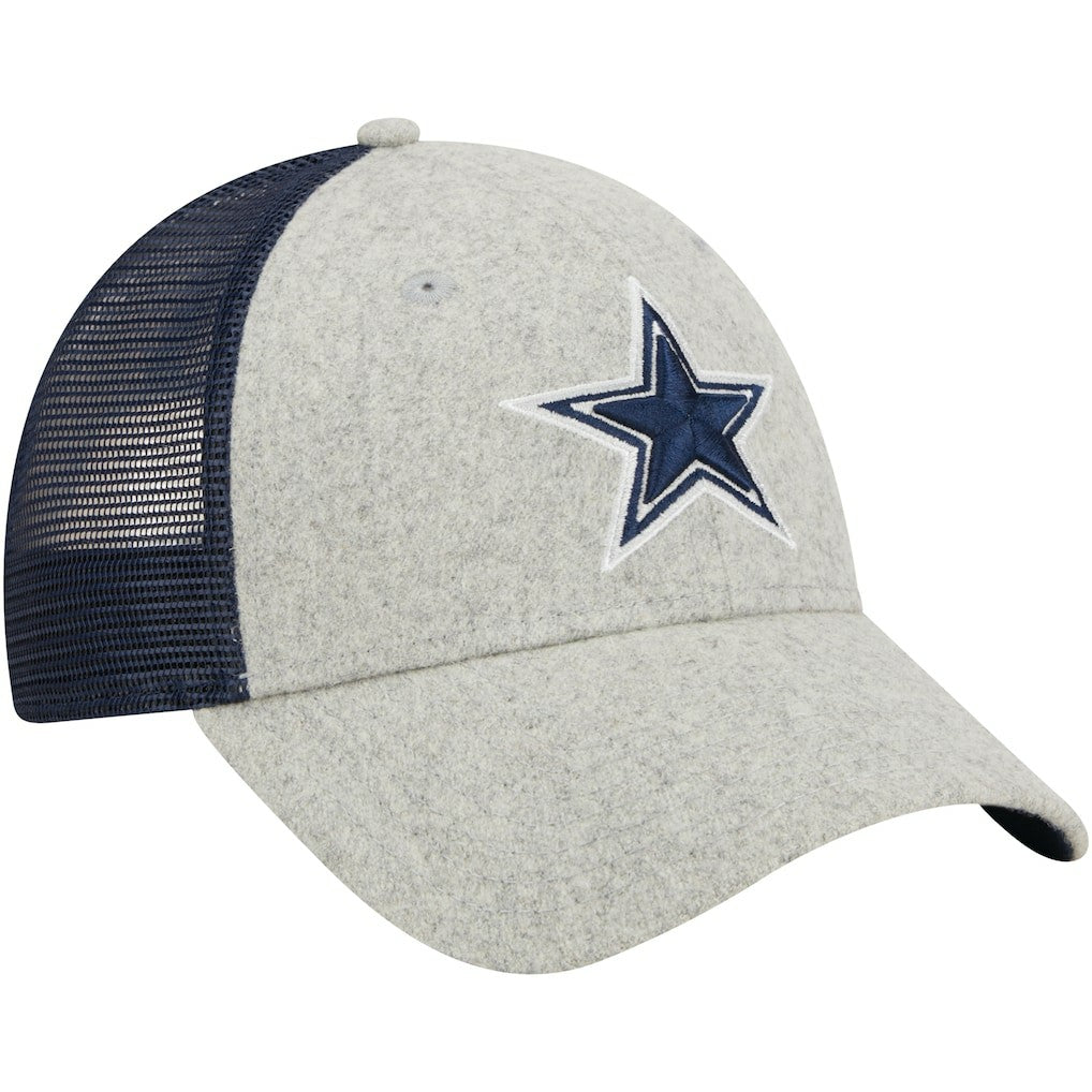 Dallas Cowboys New Era Pop Trucker 9FORTY Adjustable Hat - Heather Gray/Navy cheap