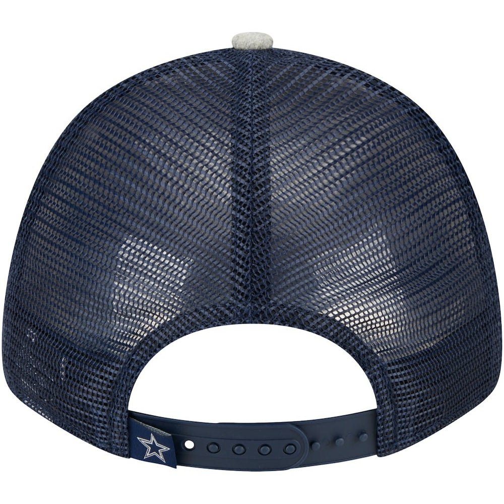 Dallas Cowboys New Era Pop Trucker 9FORTY Adjustable Hat - Heather Gray/Navy cheap