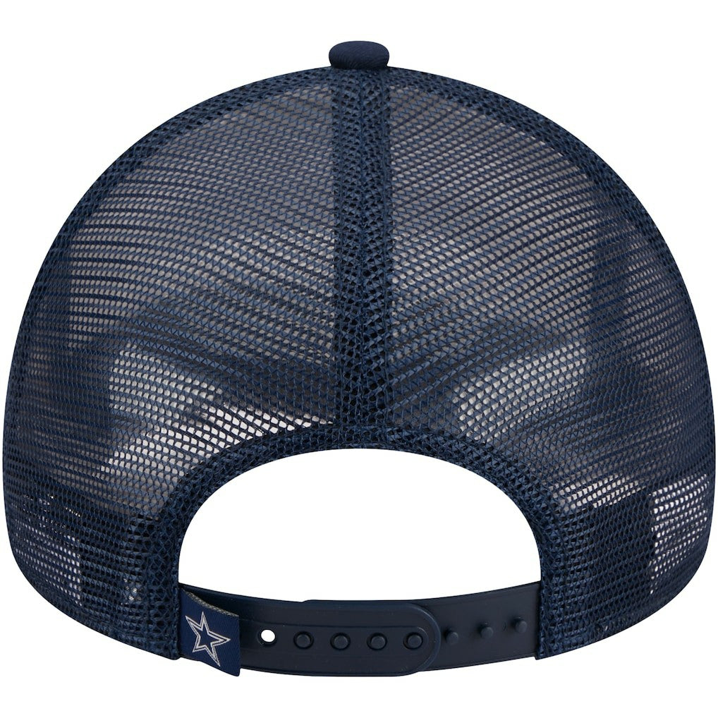Dallas Cowboys New Era Stacked A-Frame Trucker 9FORTY Adjustable Hat - White/Navy sale