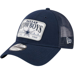 Dallas Cowboys New Era Plate 9FORTY Trucker Adjustable Hat - Navy on sale