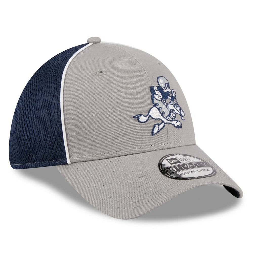 Dallas Cowboys New Era Pipe Retro Joe 39THIRTY Flex Hat - Silver/Navy for sale