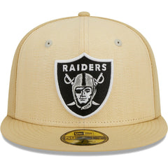 Las Vegas Raiders New Era Raffia Front 59FIFTY Fitted Hat - Khaki online