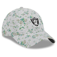 Las Vegas Raiders New Era Girls Youth Bouquet 9TWENTY Adjustable Hat - Gray on sale