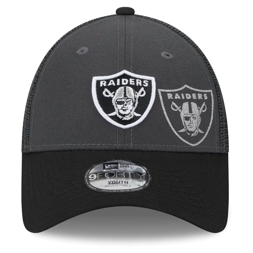 Las Vegas Raiders New Era Preschool Reflect 9FORTY Adjustable Hat - Graphite/Black outlet