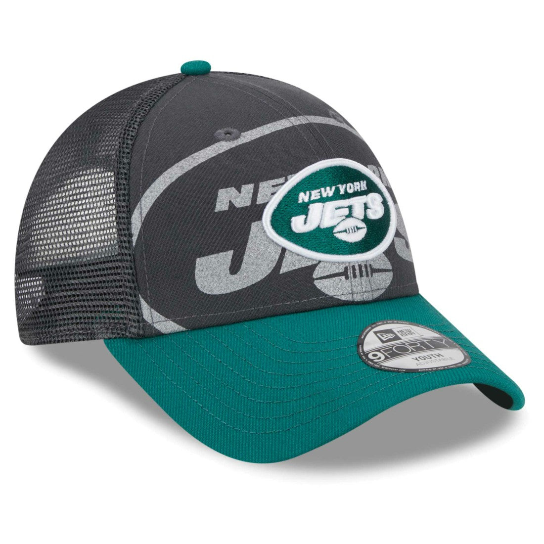 New York Jets New Era Preschool Reflect 9FORTY Adjustable Hat - Graphite/Green outlet