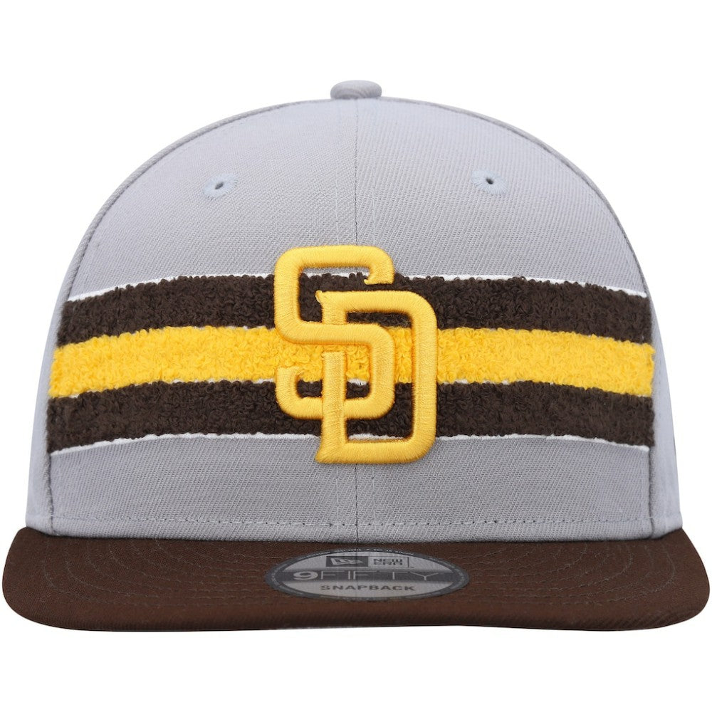 San Diego Padres Band 9FIFTY Snapback Hat Gray/Brown
