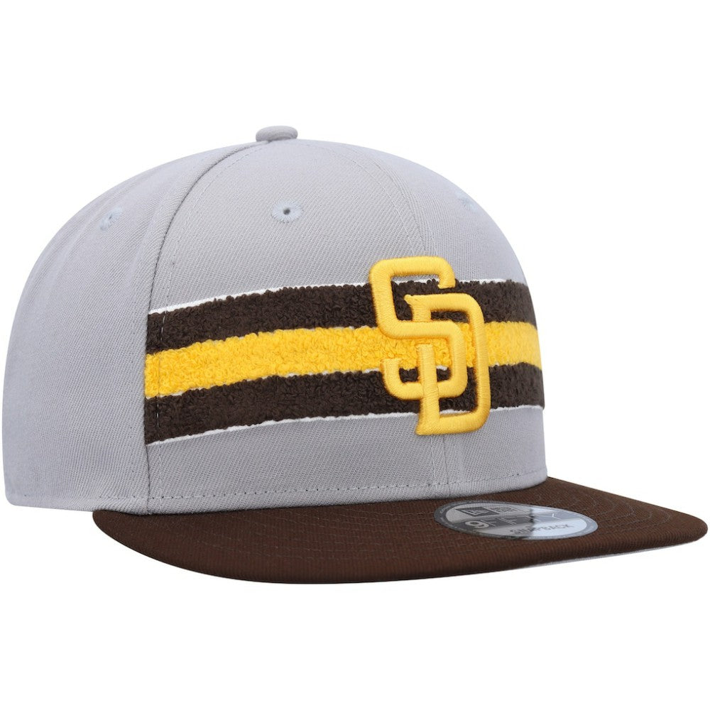 San Diego Padres Band 9FIFTY Snapback Hat Gray/Brown