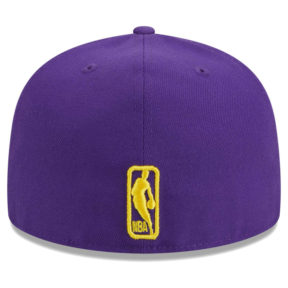 Los Angeles Lakers Big Arch Text 59FIFTY Fitted Hat - Purple on sale