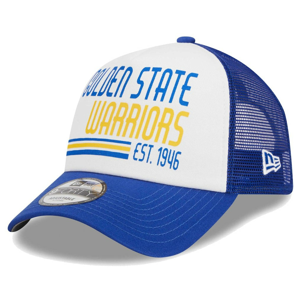 Golden State Warriors Lift Pass Foam Front Trucker 9FORTY Adjustable Hat sale - White shop