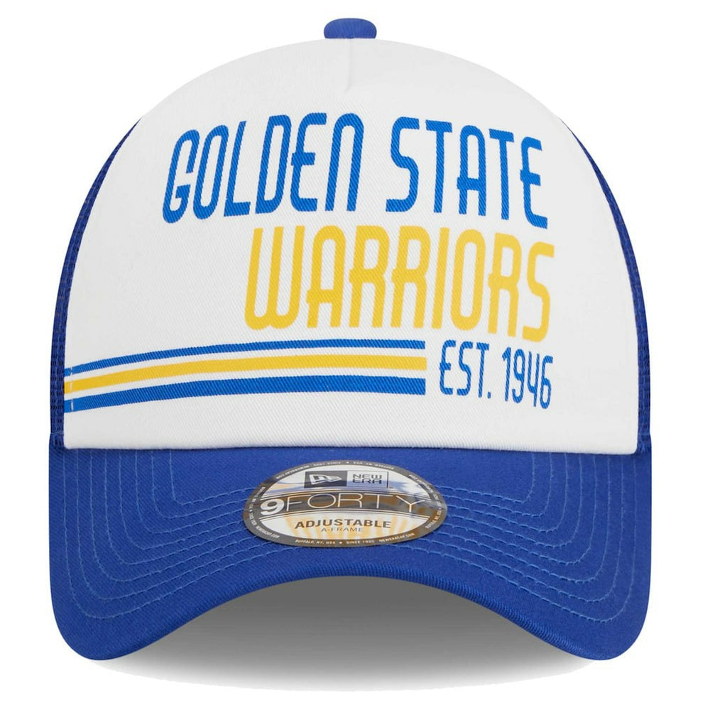 Golden State Warriors Lift Pass Foam Front Trucker 9FORTY Adjustable Hat sale - White shop