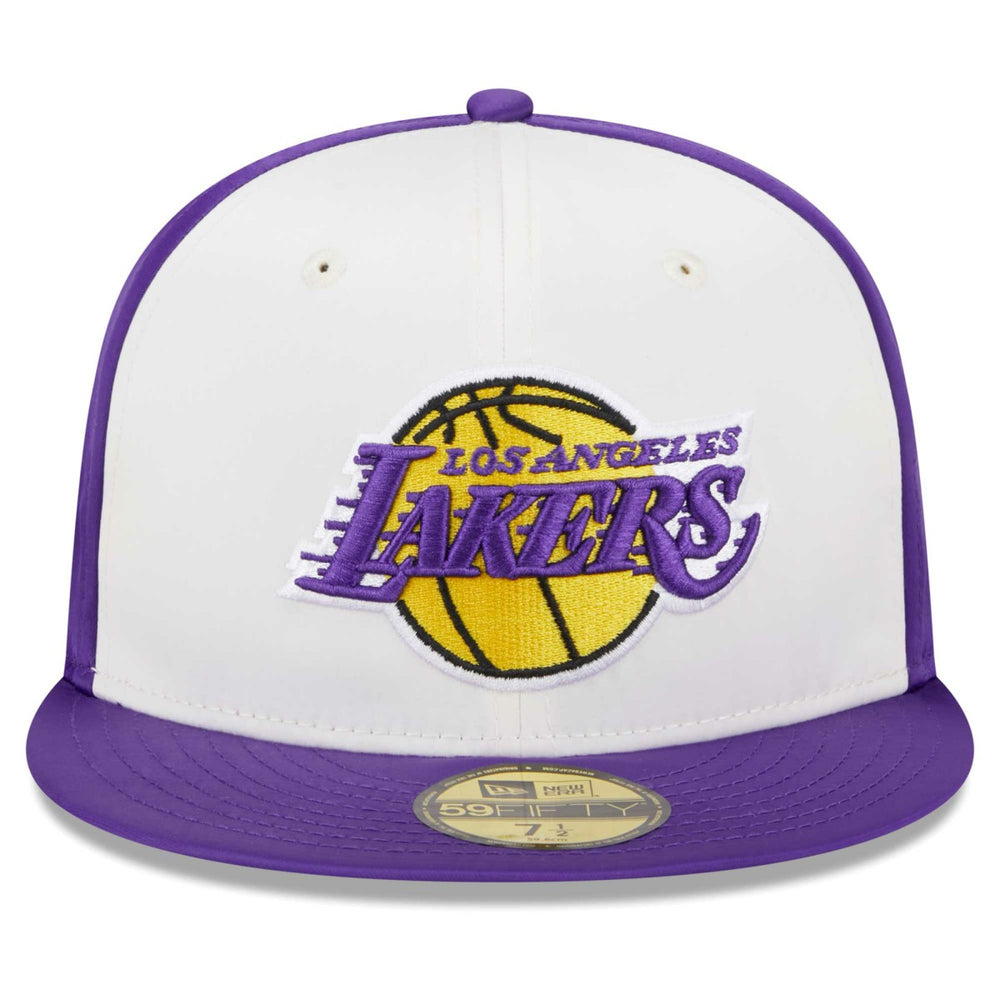 Los Angeles Lakers Throwback Satin 59FIFTY Fitted Hat - White online