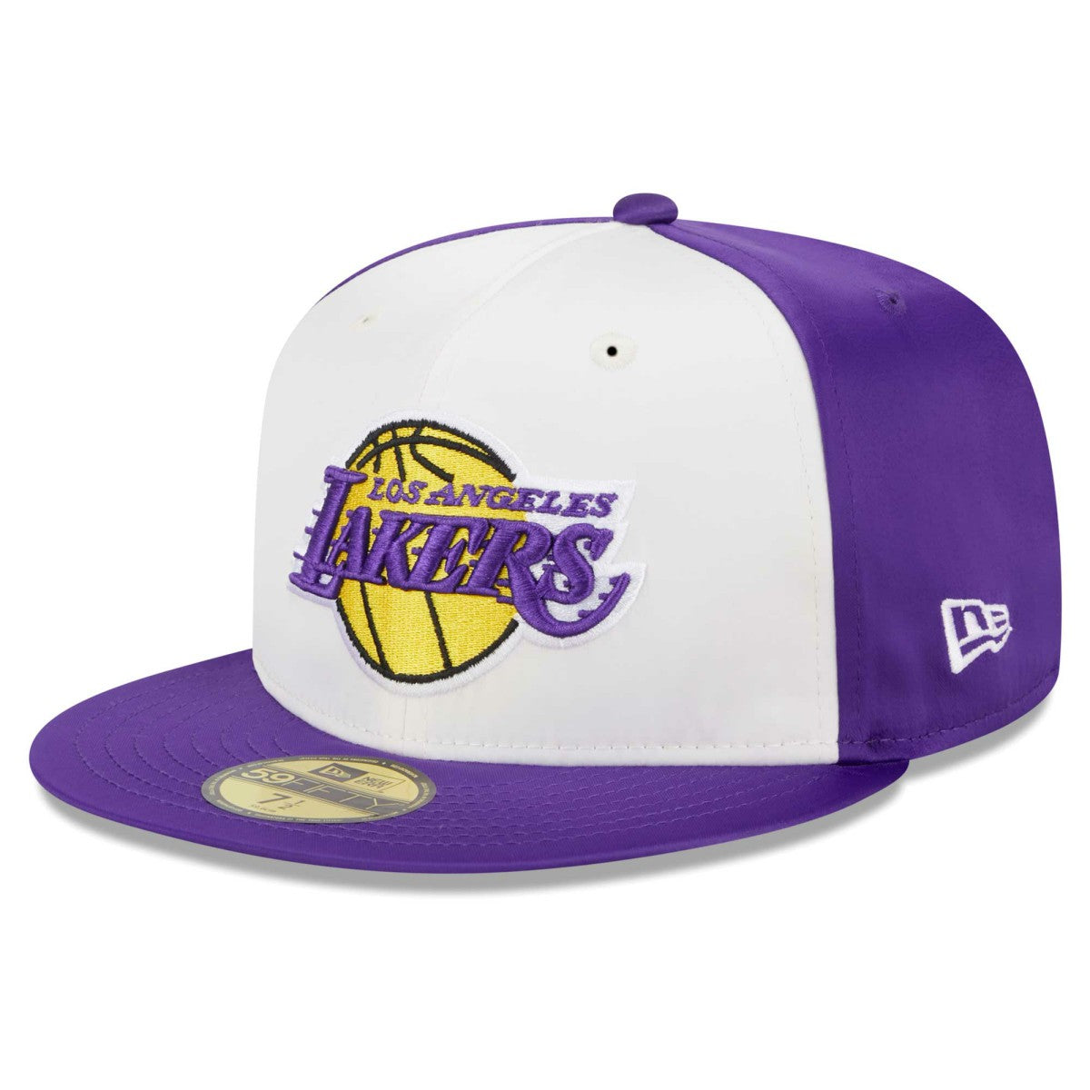 Los Angeles Lakers Throwback Satin 59FIFTY Fitted Hat - White online