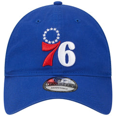 Philadelphia 76ers Distinct Side Patch Trucker 9TWENTY Adjustable Hat - Royal sale