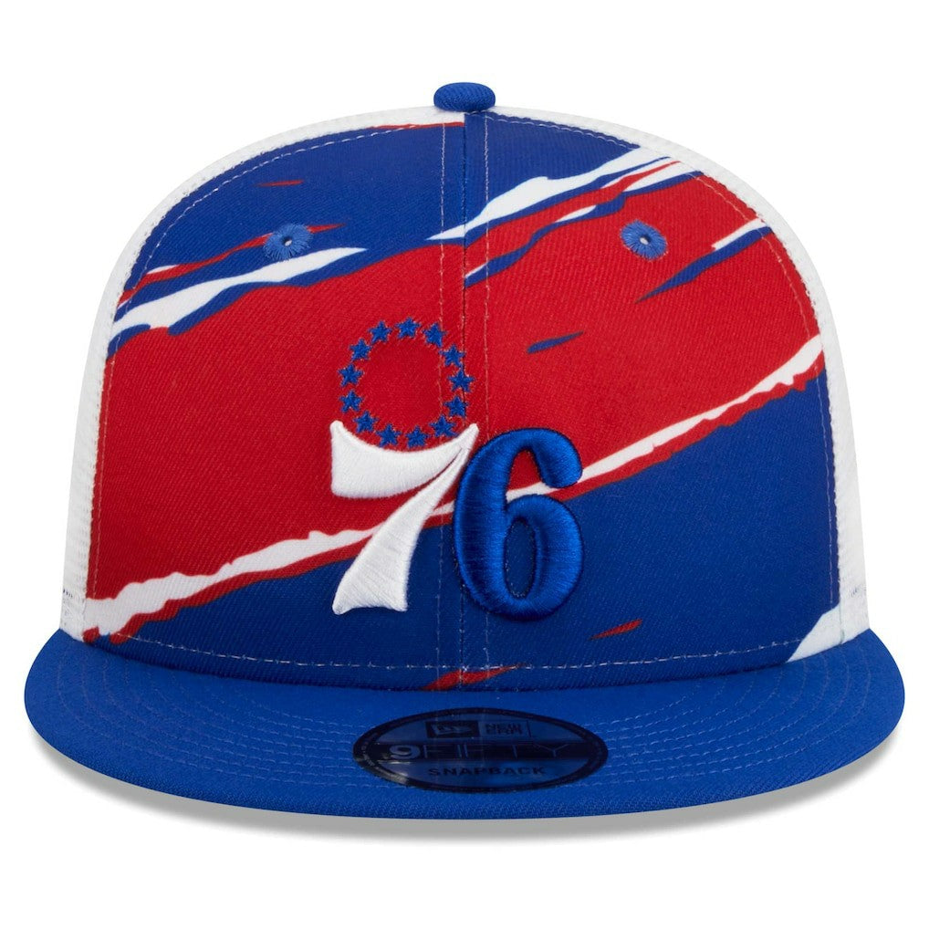 Philadelphia 76ers Tear Trucker 9FIFTY Adjustable Hat - Royal/White on sale