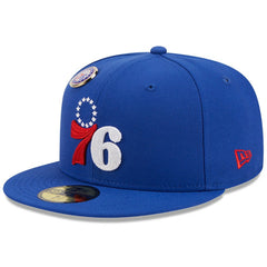 Philadelphia 76ers Chainstitch Logo Pin 59FIFTY Fitted Hat - Royal on sale