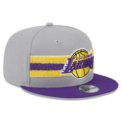 Los Angeles Lakers Chenille Band 9FIFTY Snapback Hat - Gray shop