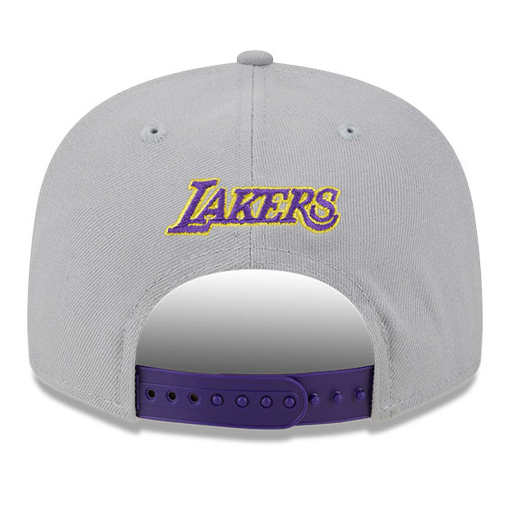 Los Angeles Lakers Chenille Band 9FIFTY Snapback Hat - Gray shop