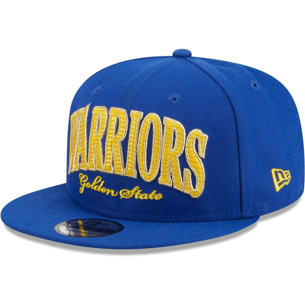Golden State Warriors Golden Tall Text 9FIFTY Snapback Hat sale - Royal shop