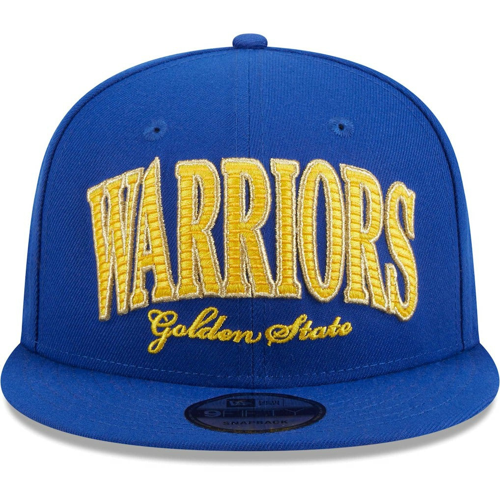 Golden State Warriors Golden Tall Text 9FIFTY Snapback Hat sale - Royal shop