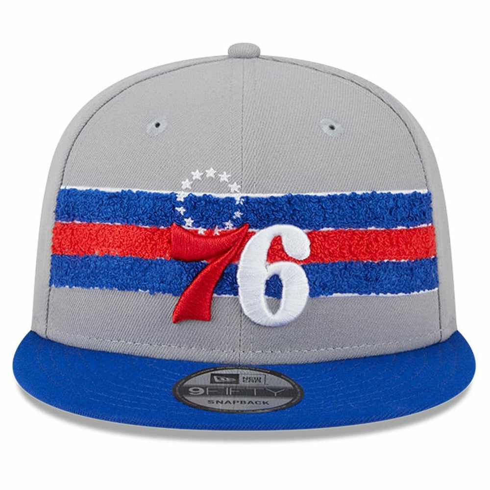 Philadelphia 76ers Chenille Band 9FIFTY Snapback Hat - Gray online