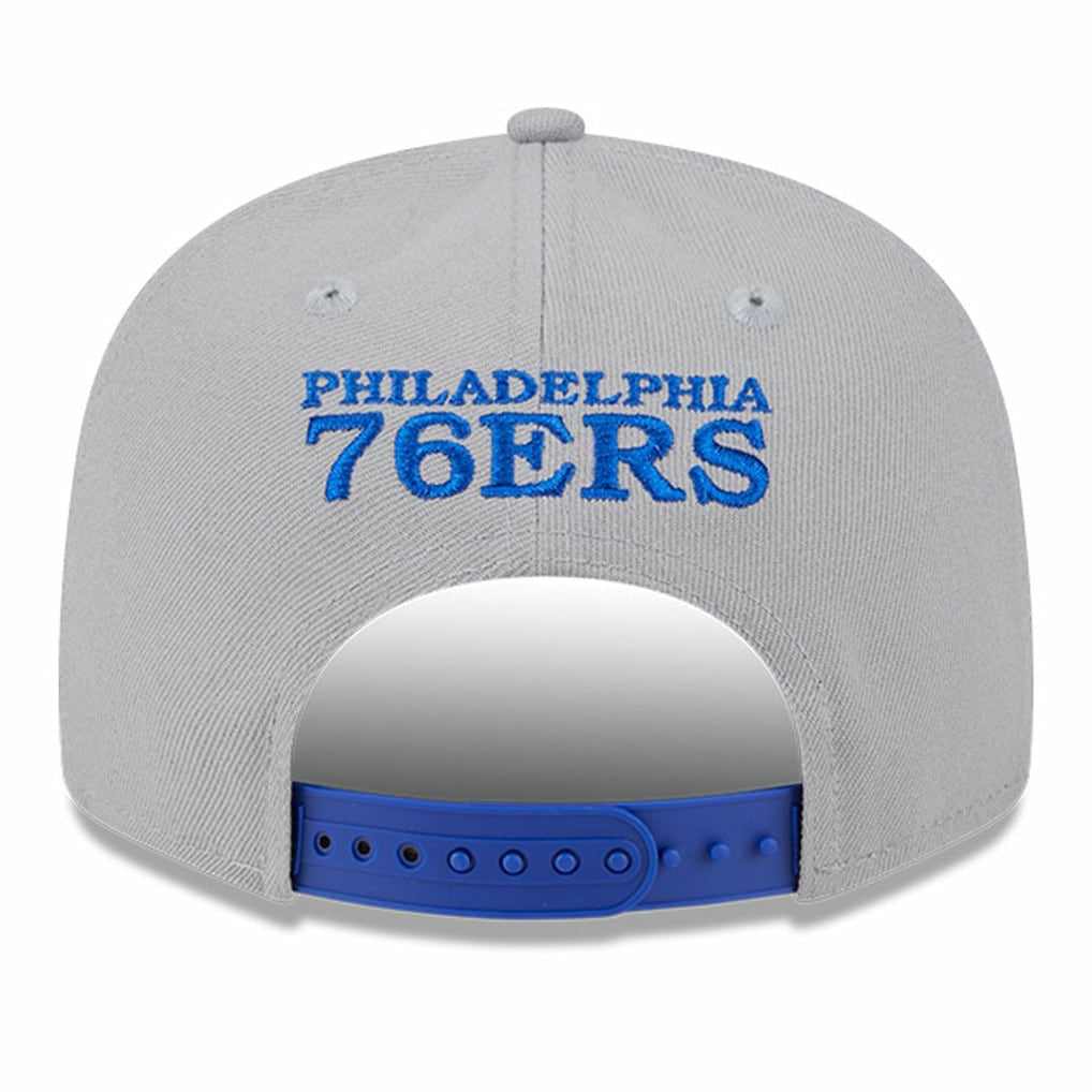 Philadelphia 76ers Chenille Band 9FIFTY Snapback Hat - Gray online