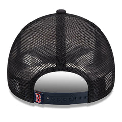 Boston Red Sox Stacked A-Frame Trucker 9FORTY Adjustable Hat White/Navy