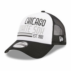 Chicago White Sox Stacked A-Frame Trucker 9FORTY Adjustable Hat White/Black