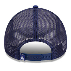 Los Angeles Dodgers Stacked A-Frame Trucker 9FORTY Adjustable Hat White/Royal