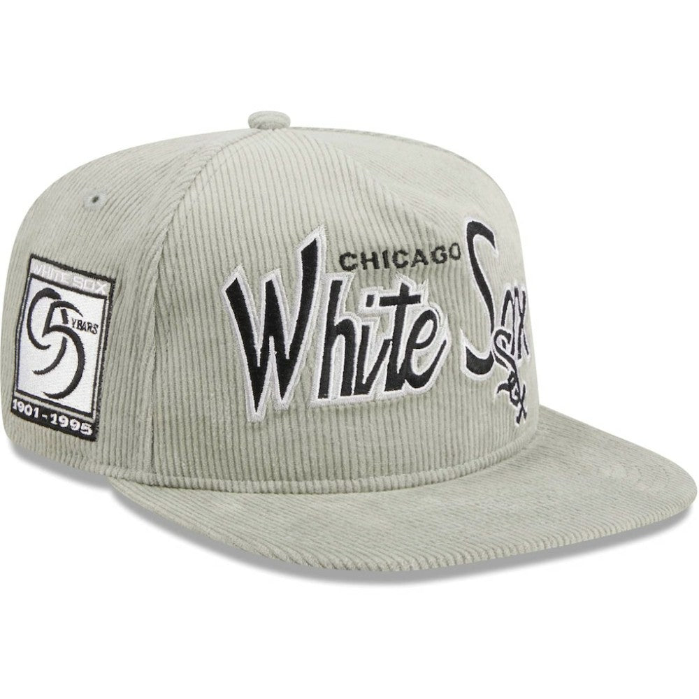 Chicago White Sox Corduroy Golfer Adjustable Hat Gray
