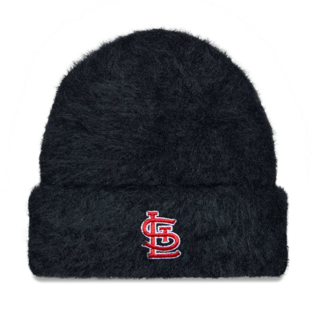St. Louis Cardinals Women's Fuzzy Cuffed Knit Hat Black