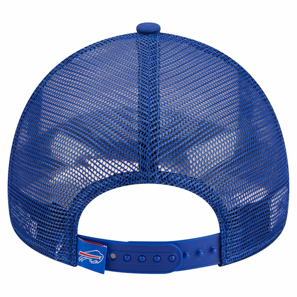 Buffalo Bills New Era Stacked A-Frame Trucker 9FORTY Adjustable Hat - White/Royal on sale