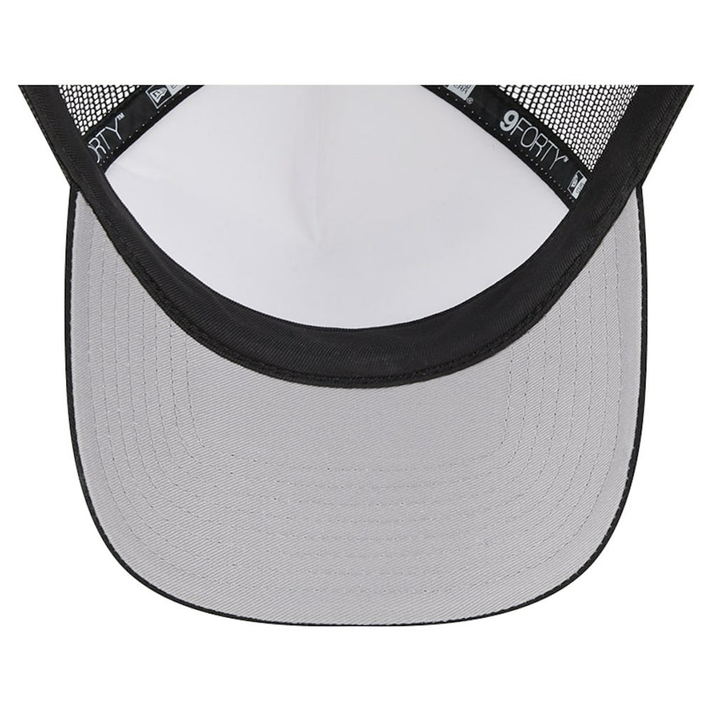 New Orleans Saints New Era Stacked A-Frame Trucker 9FORTY Adjustable Hat - White/Black for sale