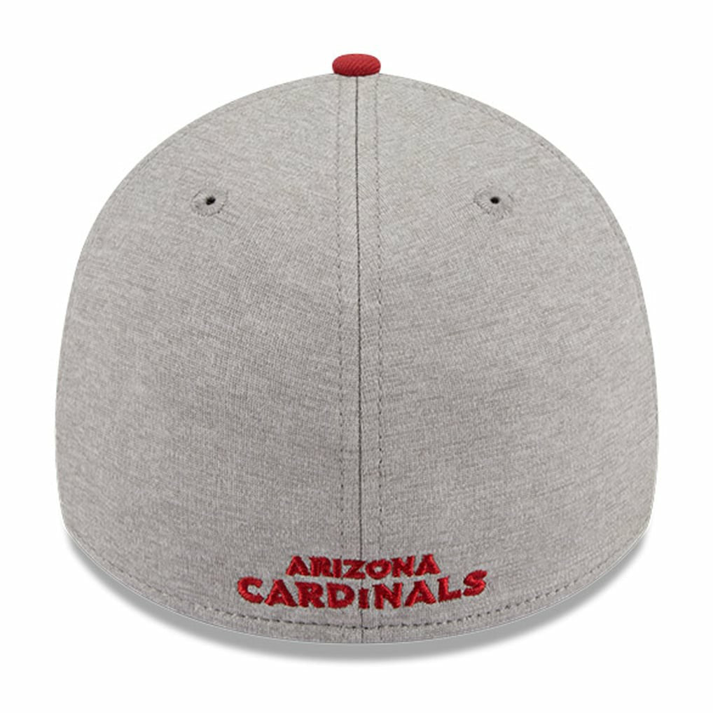 Arizona Cardinals New Era Striped 39THIRTY Flex Hat - Heather Gray/Cardinal on sale