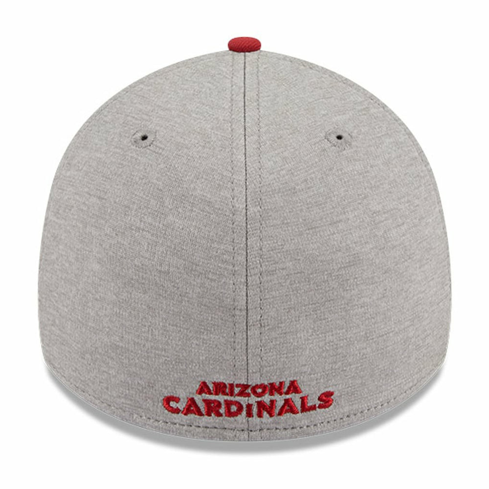Arizona Cardinals New Era Striped 39THIRTY Flex Hat - Heather Gray/Cardinal on sale