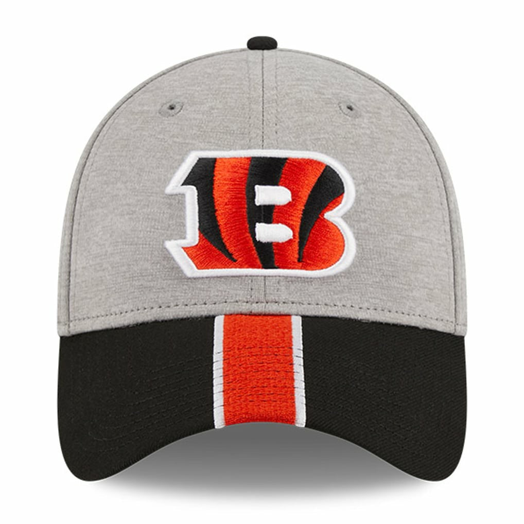 Cincinnati Bengals New Era Striped 39THIRTY Flex Hat - Heather Gray/Black online