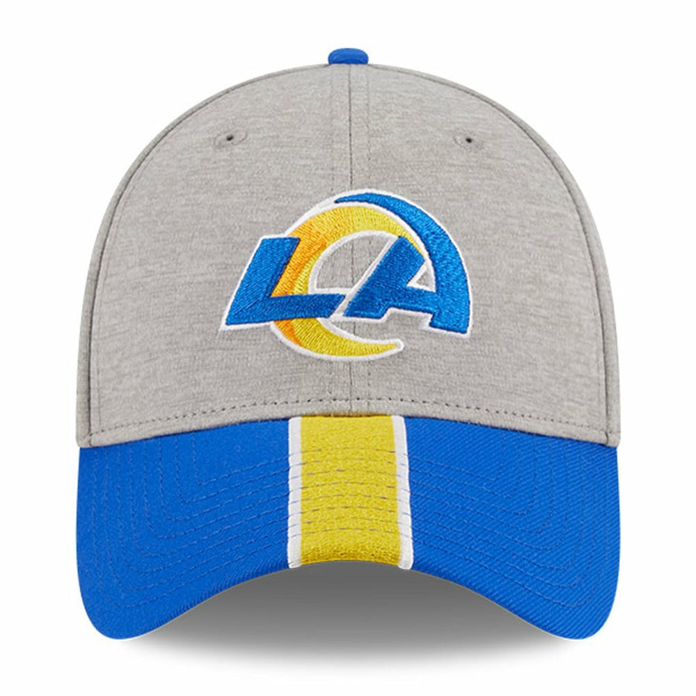 Los Angeles Rams New Era Striped 39THIRTY Flex Hat - Heather Gray/Royal sale