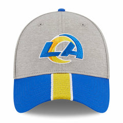 Los Angeles Rams New Era Striped 39THIRTY Flex Hat - Heather Gray/Royal sale